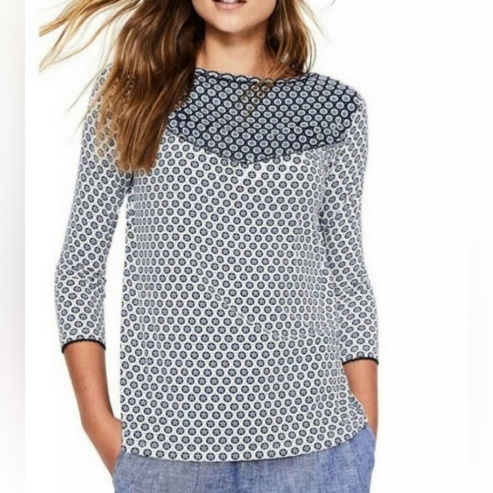 Boden Natasha Print Jersey Blouse